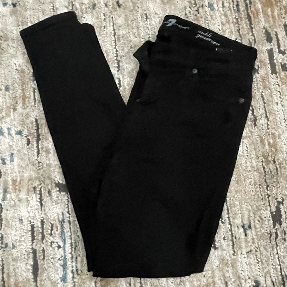 7 for all mankind black skinny jeans